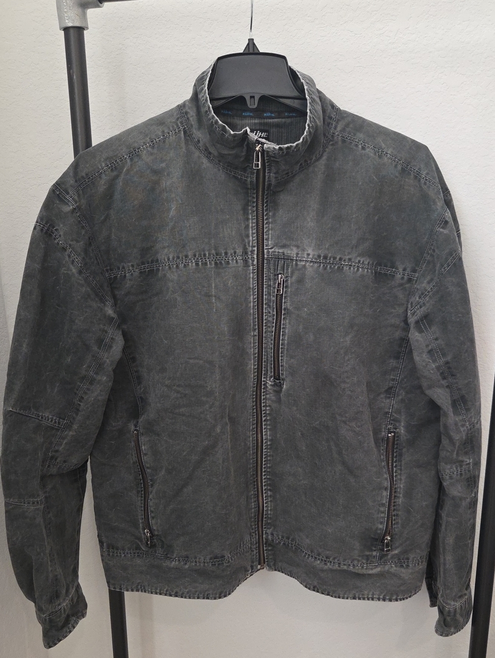 Kuhl Men's Burr Coat XXL Charcoal Zip-Up Lined Jacket Warm Heavy